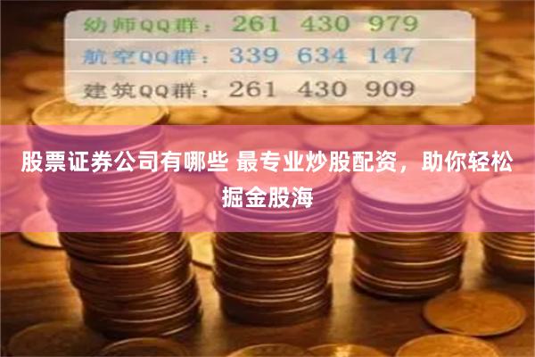 股票证券公司有哪些 最专业炒股配资，助你轻松掘金股海